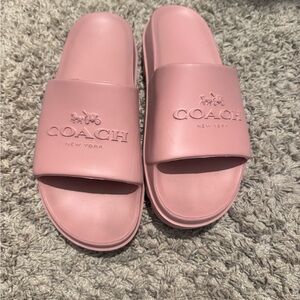 Coach pink slide sandals - Gem